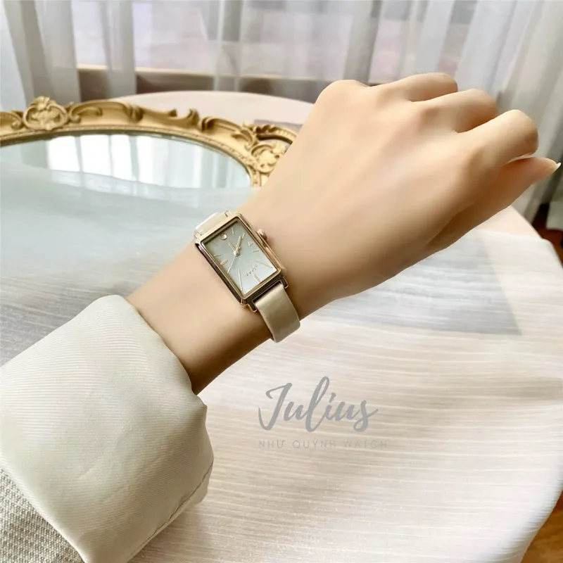 Ảnh Đồng hồ nữ Ja-941 Julius Hàn Quốc Mặt size 2,1 x 3cm dây da ( 3 màu) 4