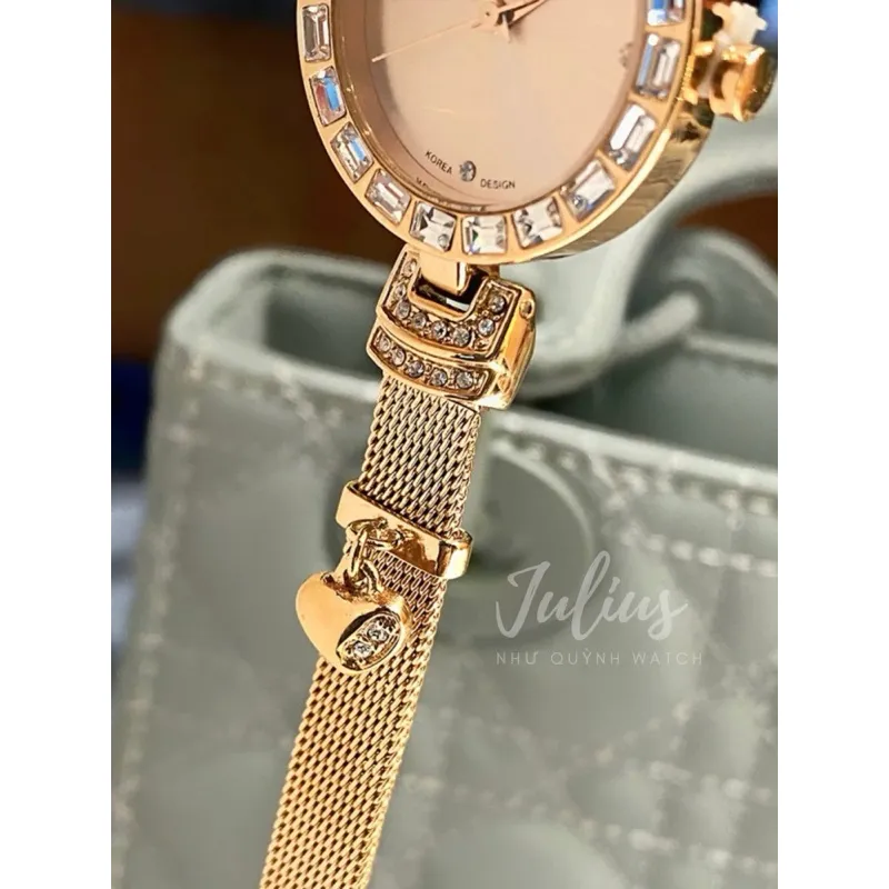 Ảnh Đồng hồ nữ Julius Hàn Quốc Ja-491 size mặt 2,8cm dây thép (Đồng hồng) 4