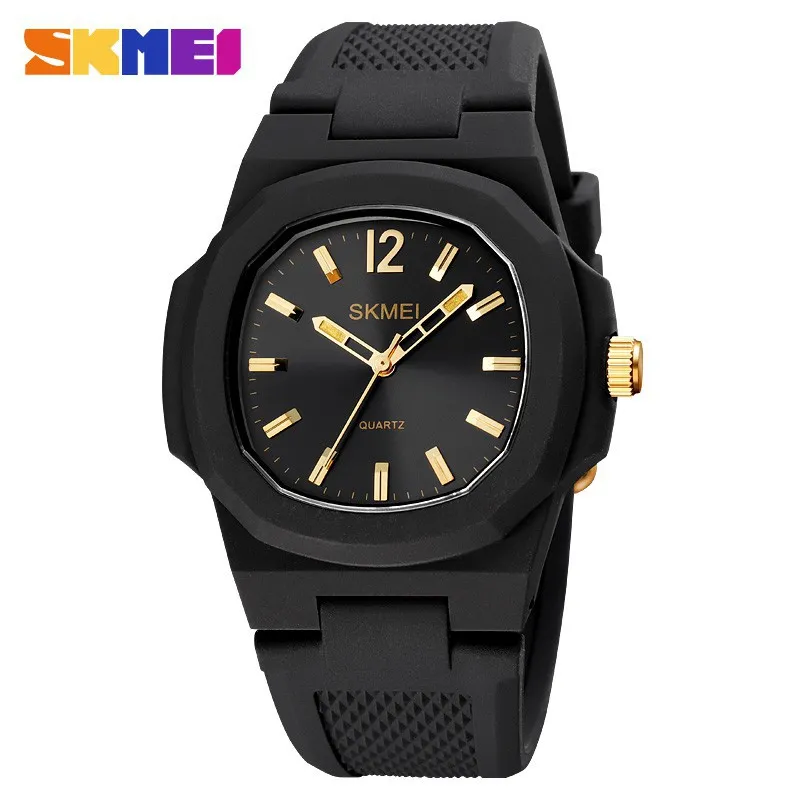 Ảnh Đồng hồ Quartz SKMEI 1717 chống thấm nước thiết kế đơn giản với dây đeo bằng silicon thời trang cho nam và nữ 2
