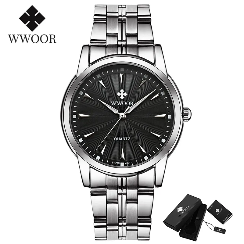 Ảnh Đồng Hồ Quartz WWOOR Chống Thấm Nước 30M Chất Liệu Thép Không Gỉ 8028 4