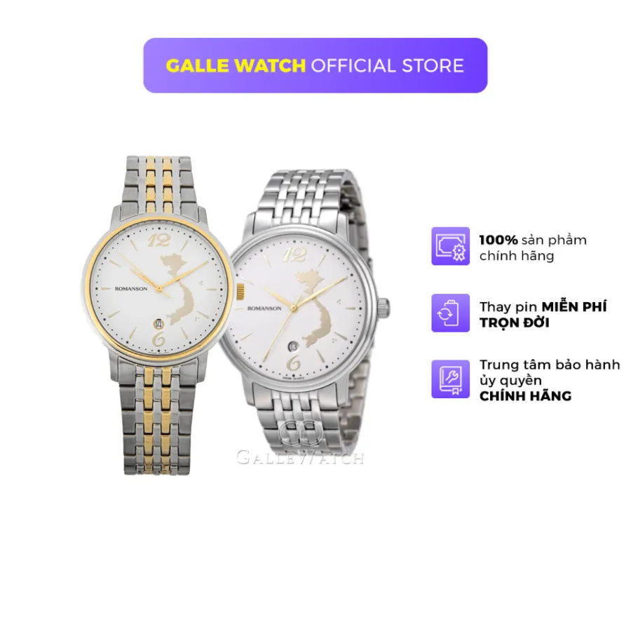 Ảnh ĐỒNG HỒ ROMANSON SPECIAL EDITION TM4259, xuất xứ Thuỵ Sĩ, mặt kính sapphire, viền thếp không gỉ 1