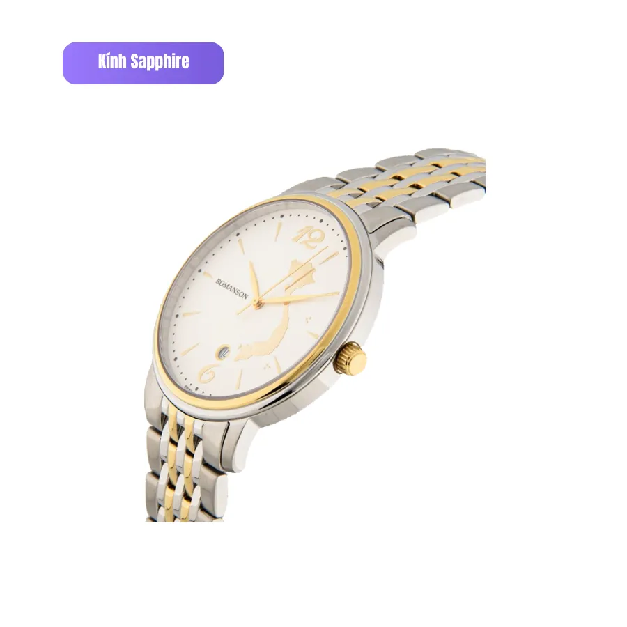 Ảnh ĐỒNG HỒ ROMANSON SPECIAL EDITION TM4259, xuất xứ Thuỵ Sĩ, mặt kính sapphire, viền thếp không gỉ 3