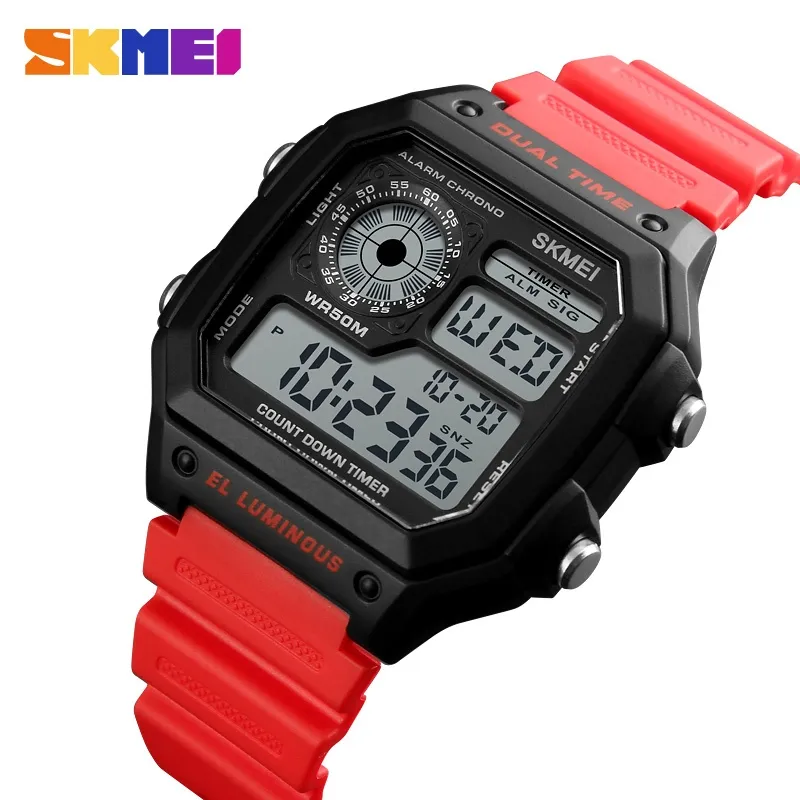 Ảnh Đồng Hồ SKMEI 1299 Dạng Kĩ Thuật Số Có Đèn Nền Led Chống Thấm Nước Phong Cách Thể Thao Cho Nam 3