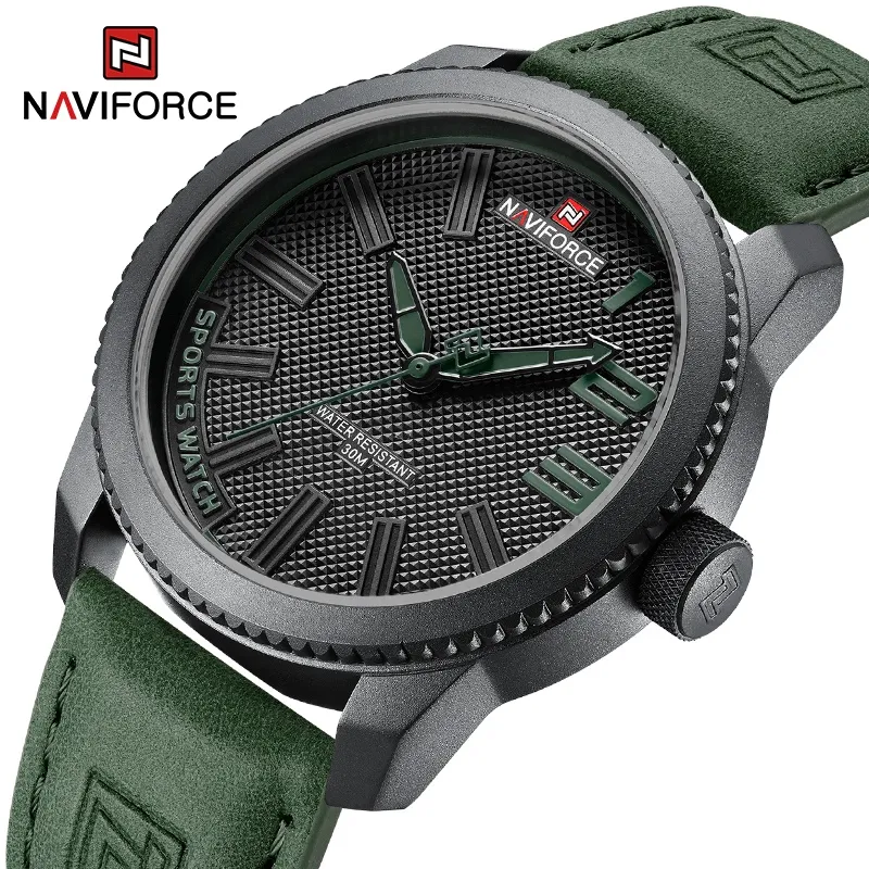 Ảnh Đồng Hồ Thể Thao naviforce Không Thấm Nước Chống Sốc Bằng Da 1