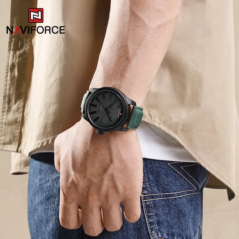 Ảnh Đồng Hồ Thể Thao naviforce Không Thấm Nước Chống Sốc Bằng Da 3