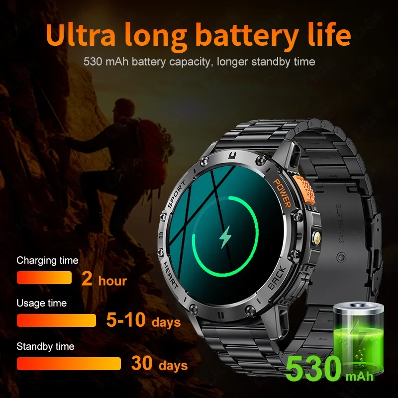 Ảnh Đồng hồ thông minh LIGE AMOLED 1.43 inch Màn hình cảm ứng toàn diện Cuộc gọi Bluetooth Đồng hồ tùy chỉnh Mặt theo dõi huyết áp nhịp tim 4