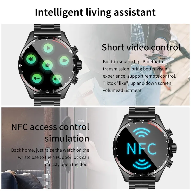 Ảnh Đồng Hồ Thông Minh lige Có La Bàn gps Kết Nối bluetooth Chống Thấm Nước Cho Nam 3