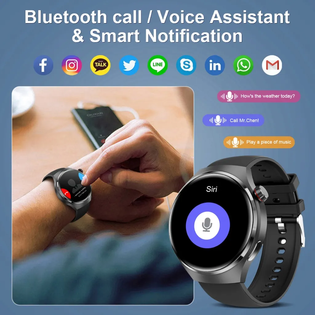 Ảnh Đồng hồ thông minh LIGE kết nối bluetooth 1.6 inches có chức năng nghe gọi 2