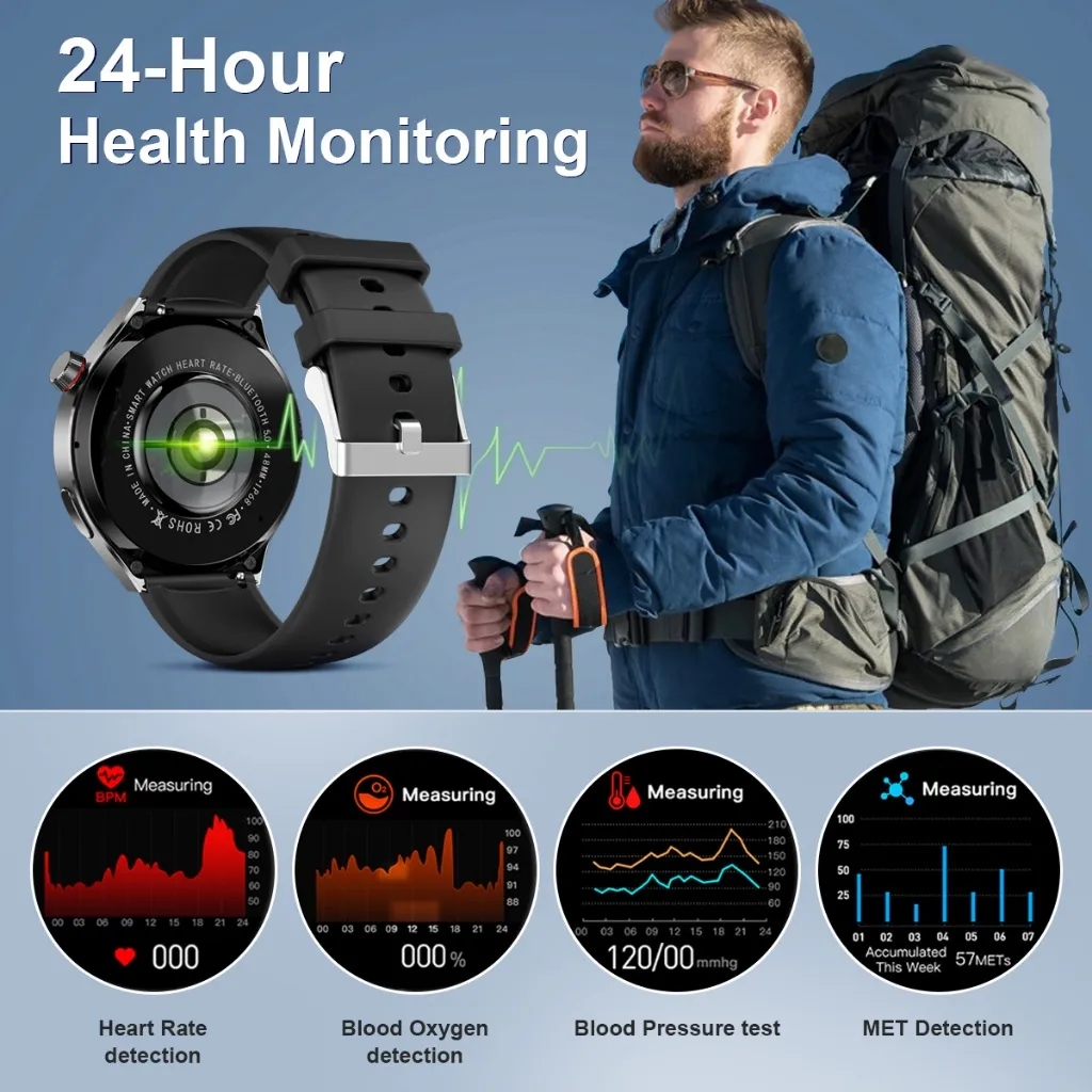Ảnh Đồng hồ thông minh LIGE kết nối bluetooth 1.6 inches có chức năng nghe gọi 3