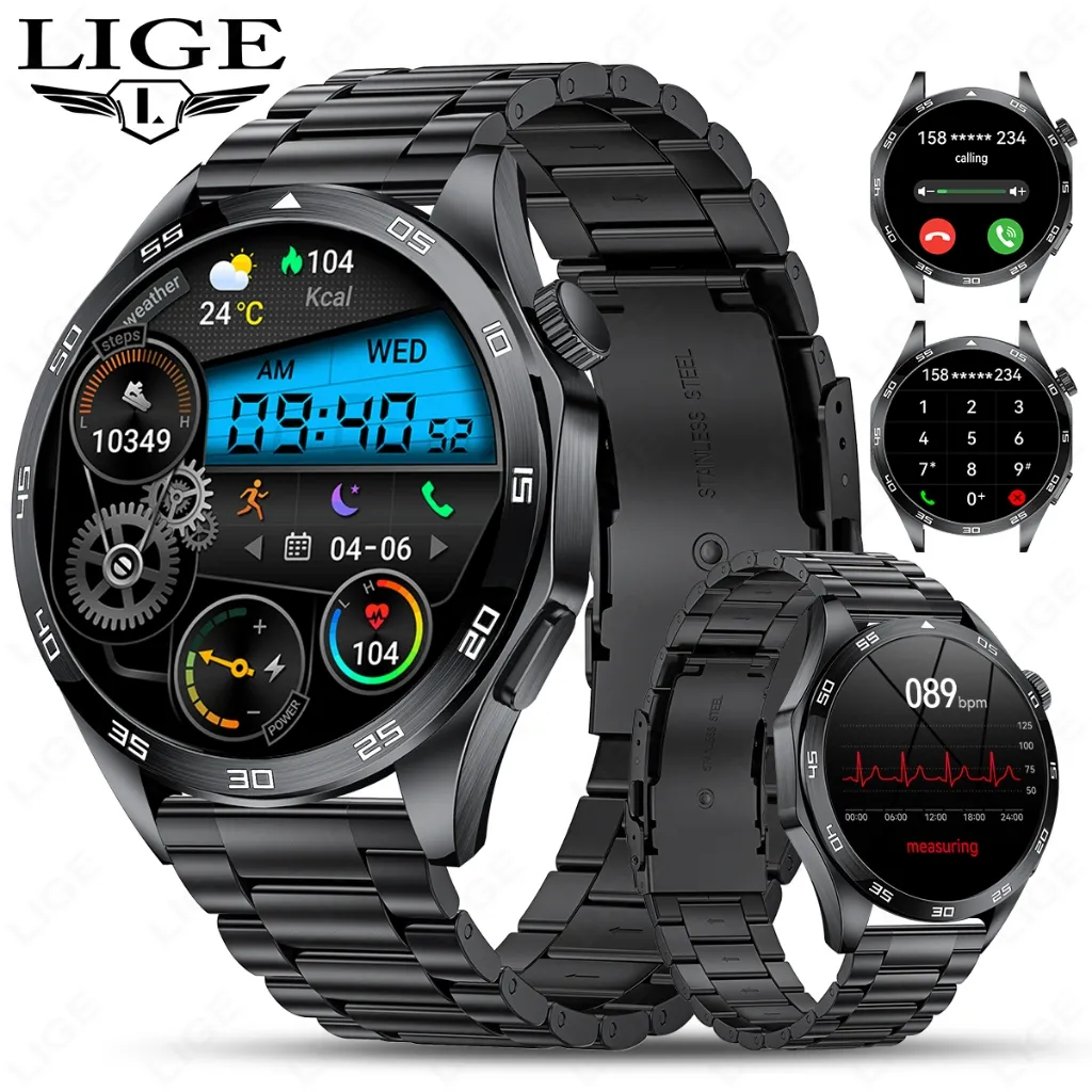 Ảnh Đồng hồ thông minh LIGE Nam Cuộc gọi Bluetooth Huyết áp Theo dõi nhịp tim Mặt số tùy chỉnh 1