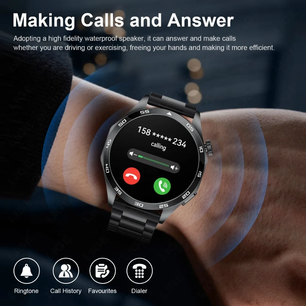 Ảnh Đồng hồ thông minh LIGE Nam Cuộc gọi Bluetooth Huyết áp Theo dõi nhịp tim Mặt số tùy chỉnh 2