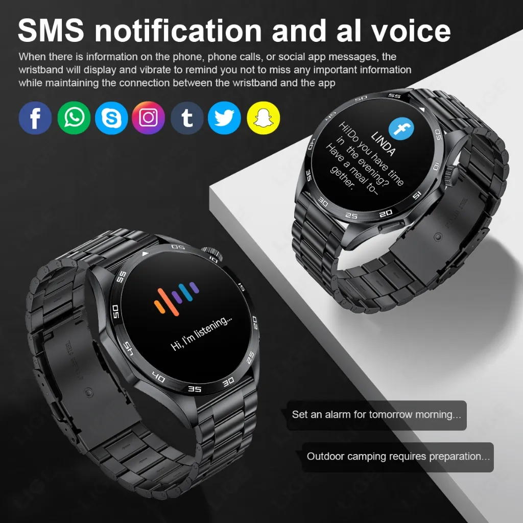 Ảnh Đồng hồ thông minh LIGE Nam Cuộc gọi Bluetooth Huyết áp Theo dõi nhịp tim Mặt số tùy chỉnh 4