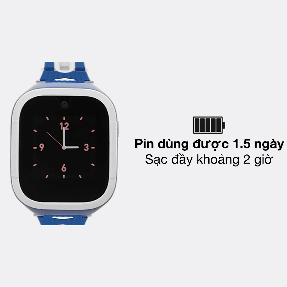 Ảnh Đồng hồ thông minh trẻ em Kidcare S6 gọi video call định vị GPS - Màu trắng xanh 3