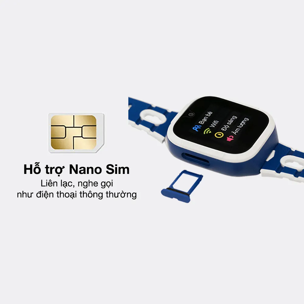 Ảnh Đồng hồ thông minh trẻ em Kidcare S6 gọi video call định vị GPS - Màu trắng xanh 4