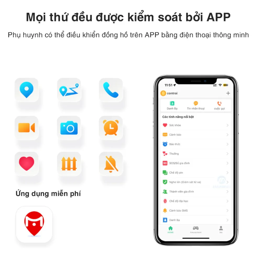 Ảnh Đồng hồ thông minh trẻ em VALDUS MT56 lắp sim nghe goi định vị callvideo cảnh báo só bảo hành 1 năm 4