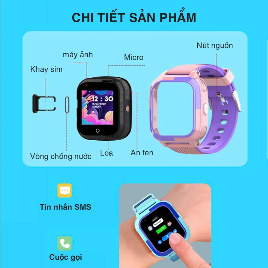 Ảnh Đồng hồ thông minh trẻ em Valdus MF56 Kid4G gọi videocall định vị chính hãng bảo hành 1năm 2