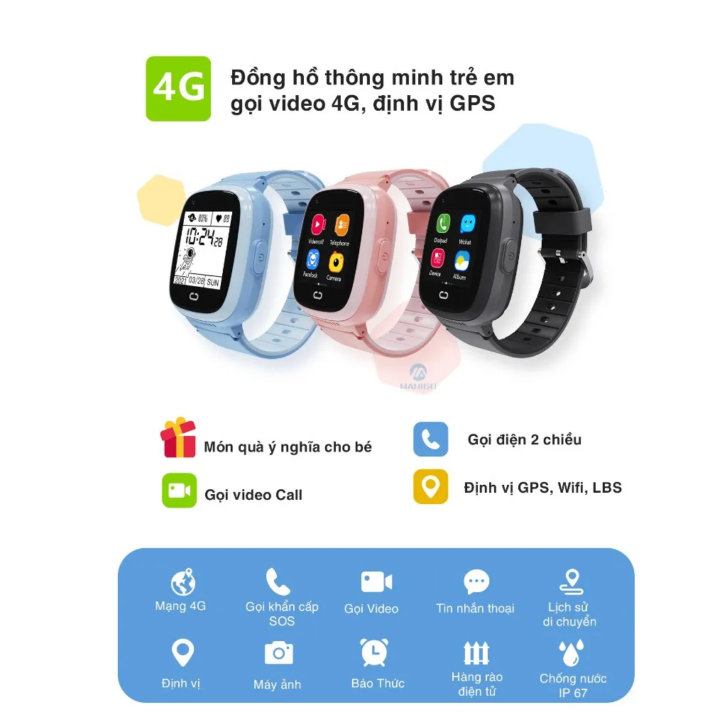 Ảnh Đồng hồ thông minh trẻ em Valdus VT30 Kid 4G watch video call định vị chính hãng bảo hành trong 1năm 2