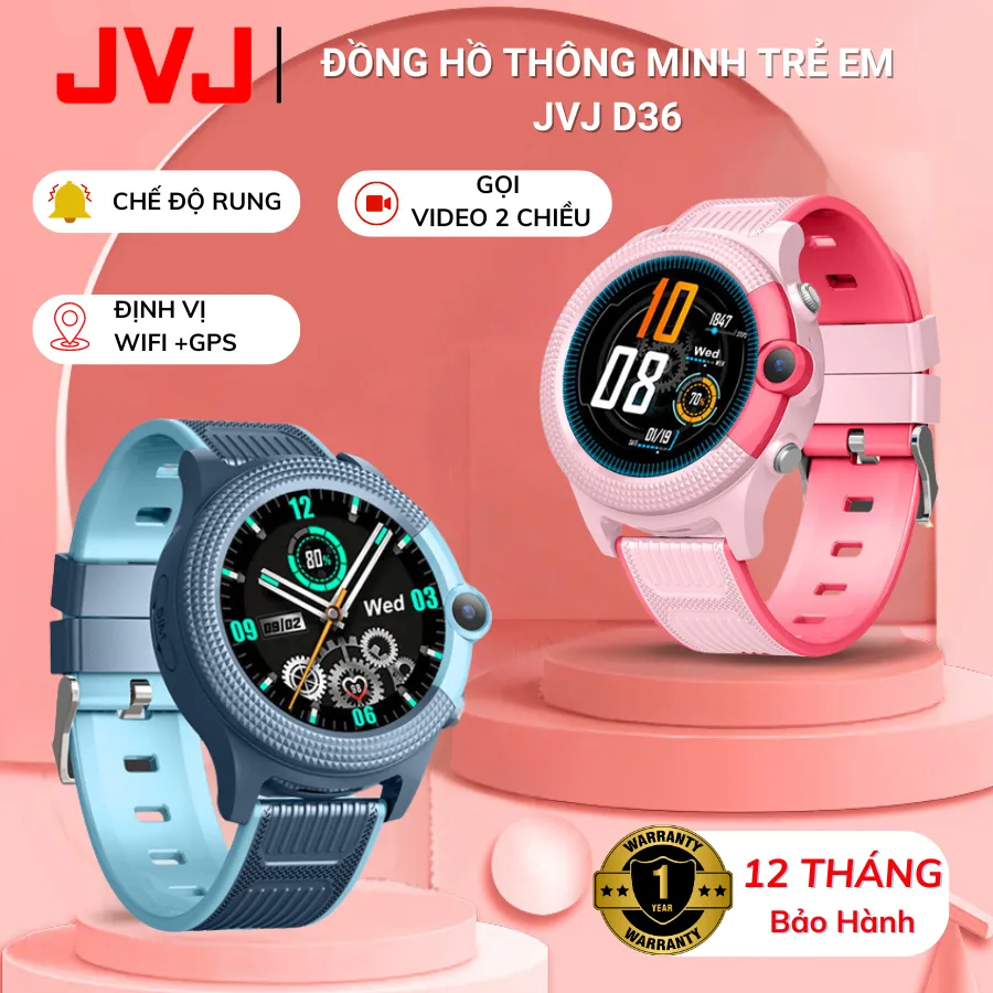 Ảnh Đồng hồ thông minh trẻ em JVJ D36 D31 Y66 Y63 - Có gọi video hình ảnh, Hỗ trợ tiếng Việt, Kháng nước IP67 - Bảo hành 12T 1