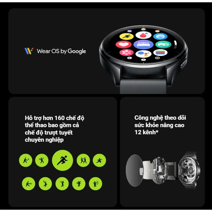 Ảnh Đồng hồ thông minh Xiaomi Watch 2 | Màn hình AMOLED 1.43" |  12 Kênh theo dõi sức khỏe | HĐH WearOS | Wifi/BT/GPS/NFC 1