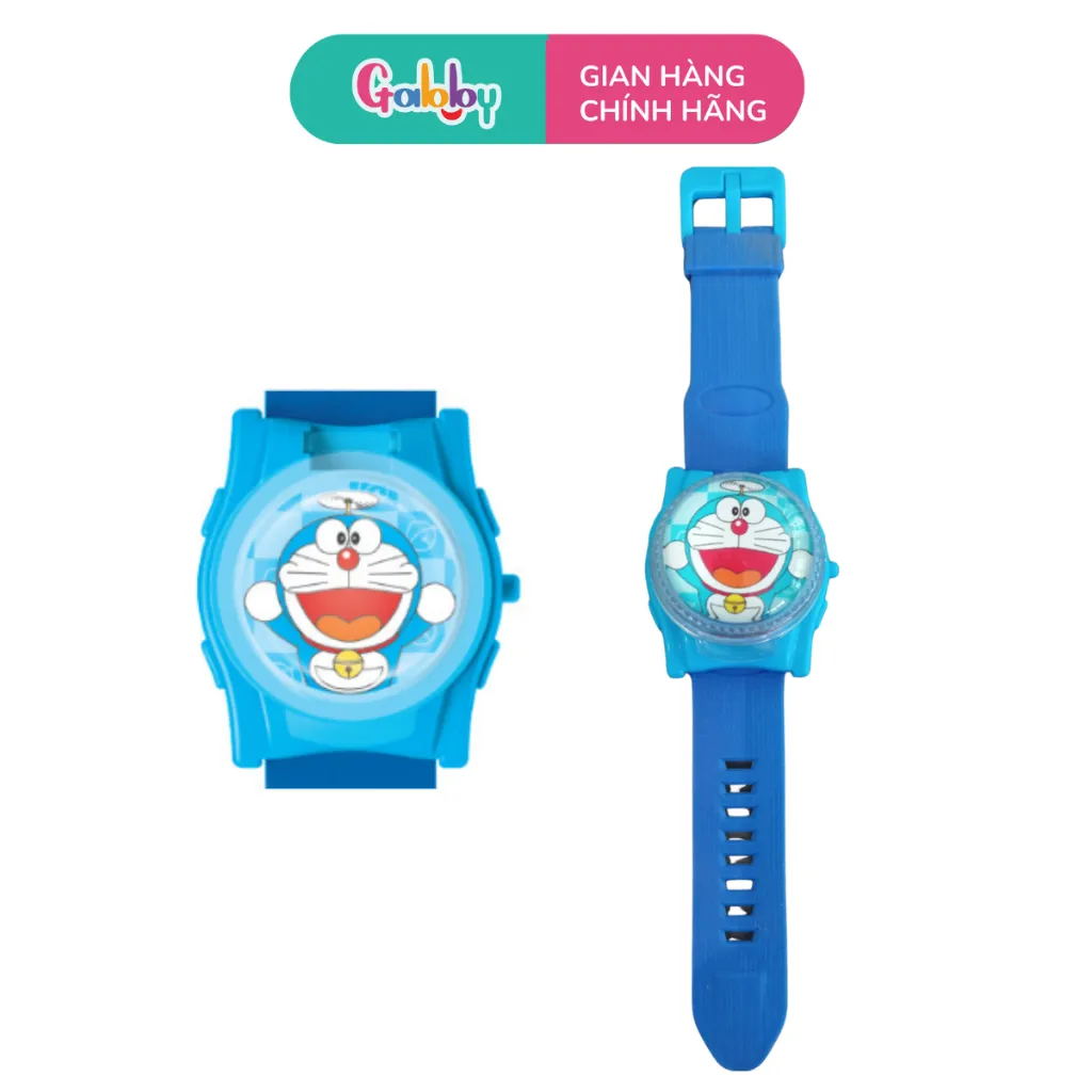 Ảnh Đồng Hồ Trẻ Em Mặt Xoay 360° Các Nhân Vật Hoạt Hình SpiderMan, Kuromi, Melody, Frozen, Doraemon 2