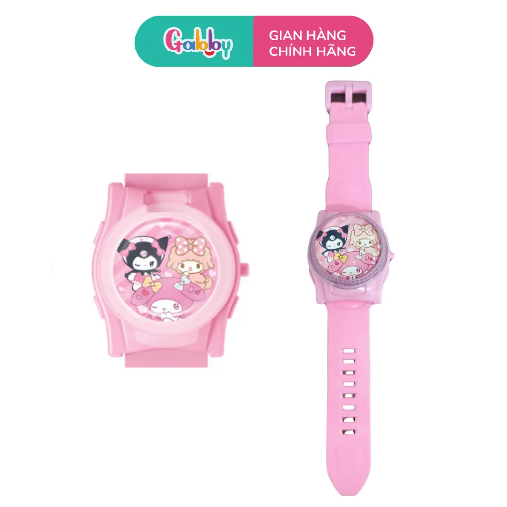 Ảnh Đồng Hồ Trẻ Em Mặt Xoay 360° Các Nhân Vật Hoạt Hình SpiderMan, Kuromi, Melody, Frozen, Doraemon 3