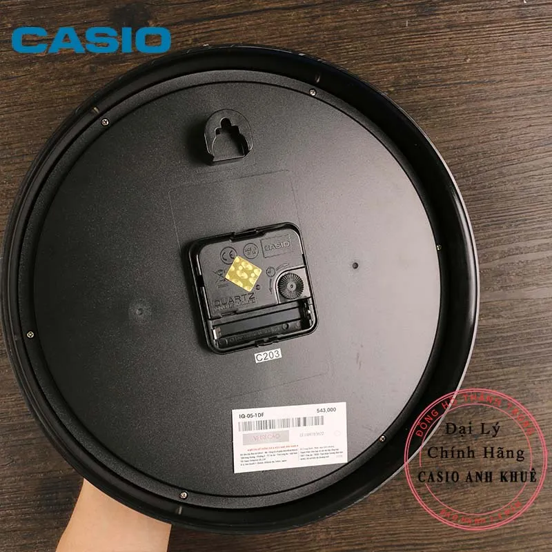Ảnh Đồng hồ treo tường Casio IQ-05-1DF đen ( đường kính 25cm) 3