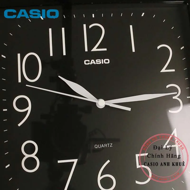 Ảnh Đồng hồ treo tường Casio IQ-06-1DF đen ( cỡ ngang 25cm) 4