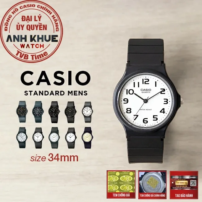 Ảnh Đồng hồ unisex dây nhựa Casio chính hãng MQ-24 (34mm) (tay nam nhỏ và nữ) 1