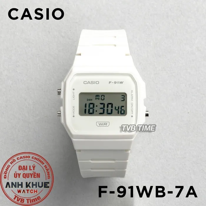 Ảnh Đồng hồ unisex dây nhựa Casio chính hãng F-91 (35mm) (tay nam nhỏ và nữ) 3