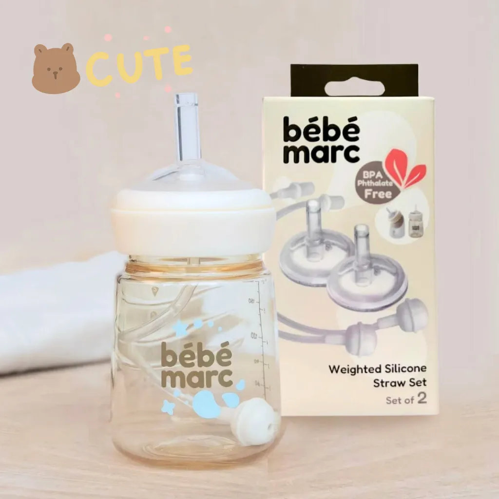 Ảnh Ống Hút Silicone Có Bi Trọng Lực bébémarc - Giúp Bé Uống Dễ Dàng Ở Mọi Góc Độ (Set 2 cái) 2
