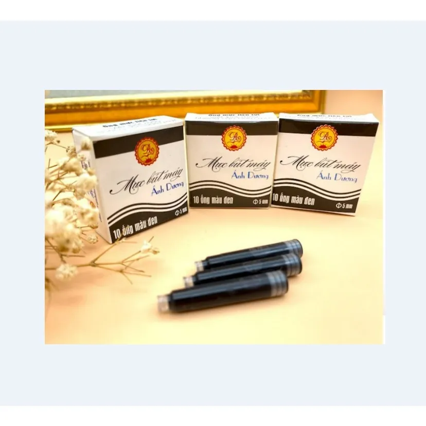 Ảnh Ống mực bút máy Ánh Dương thay mực không cần bơm, nhanh khô không nhòe 2