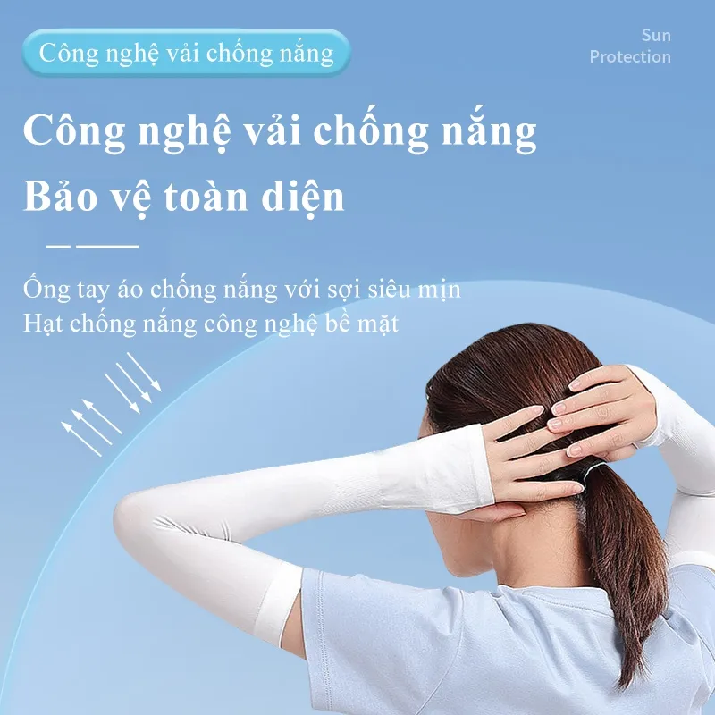 Ảnh Ống tay áo chống nắng MYT găng tay lụa lạnh chống nắng thoáng khi chống tia UV mùa hè phong cách dành cho nam và nữ 2