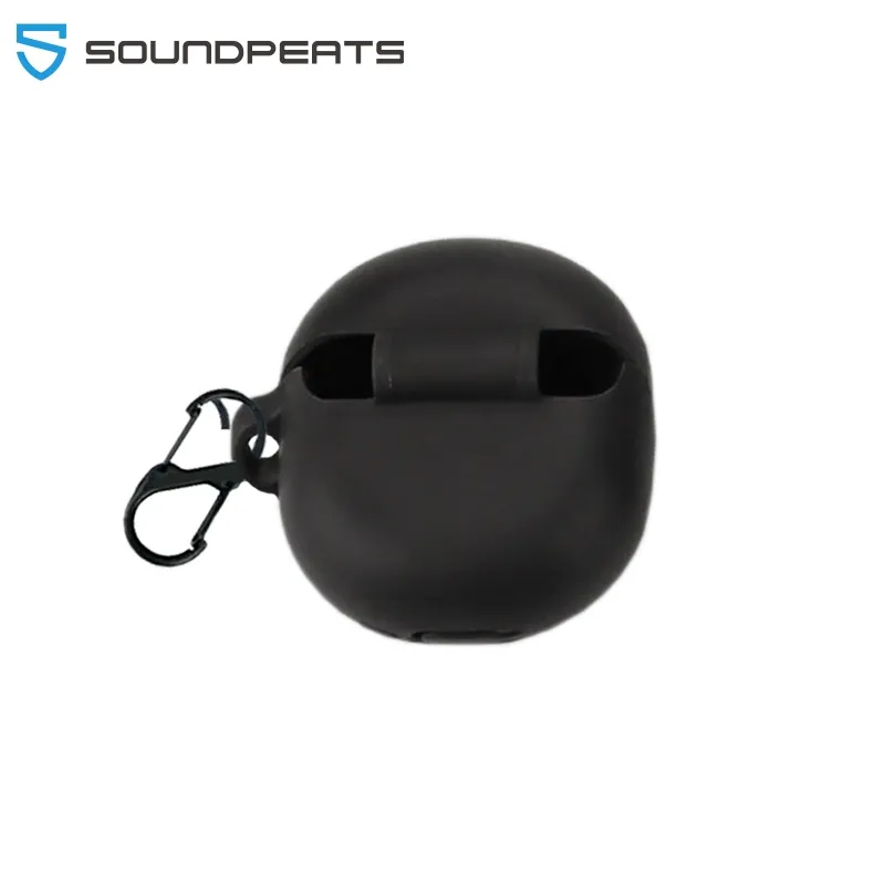 Ảnh Ốp Case SoundPEATS Air5 / Air5 Lite Silicone Có Móc Khóa (Đen) 1