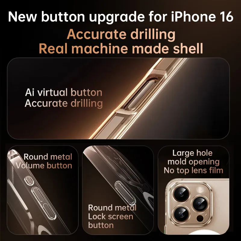 Ảnh Ốp Điện Thoại Awei Trong Suốt Từ Tính Chống Va Đập Cho iPhone 16 Pro Max / 15 / 14 / 13 / 12 / 11 Plus Hỗ Trợ Sạc Không Dây 1