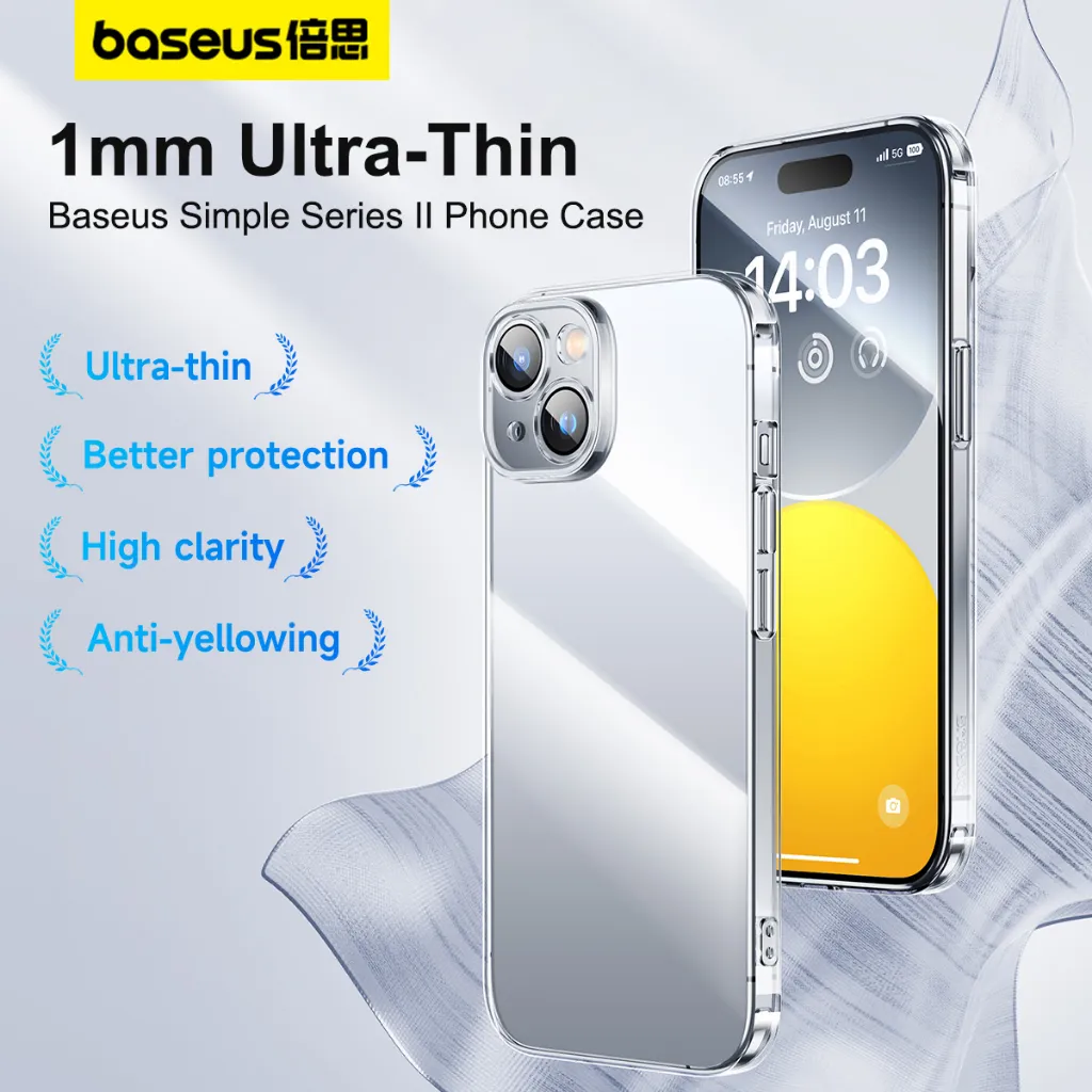 Ảnh Ốp điện thoại Baseus TPU dẻo trong suốt chống sốc bảo vệ camera thích hợp cho iphone 15 promax iphone 15 pro plus 1