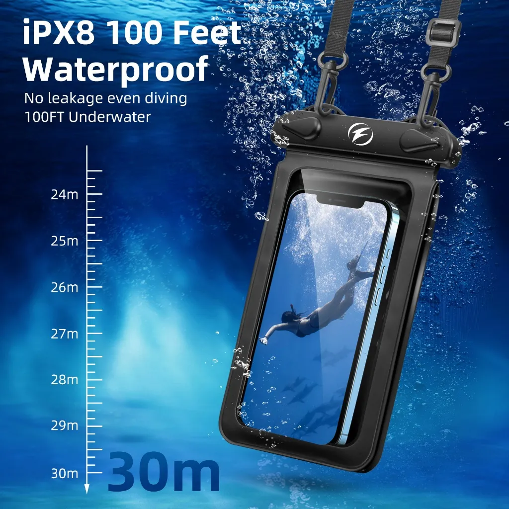 Ảnh Ốp điện thoại chống nước Fonken Túi đôi IPX8 cho thẻ ví đựng đồ bơi 3