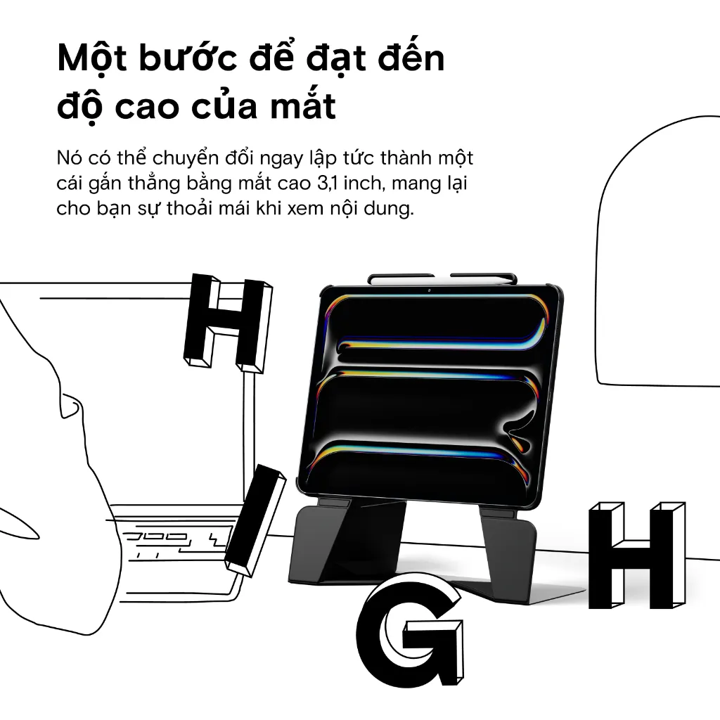 Ảnh Ốp điện thoại Folio phao MOFT cho iPad Air thế hệ thứ 6 11 '' M2 2024 & Pro 13 M4 Folio Giá đỡ bút chì 2