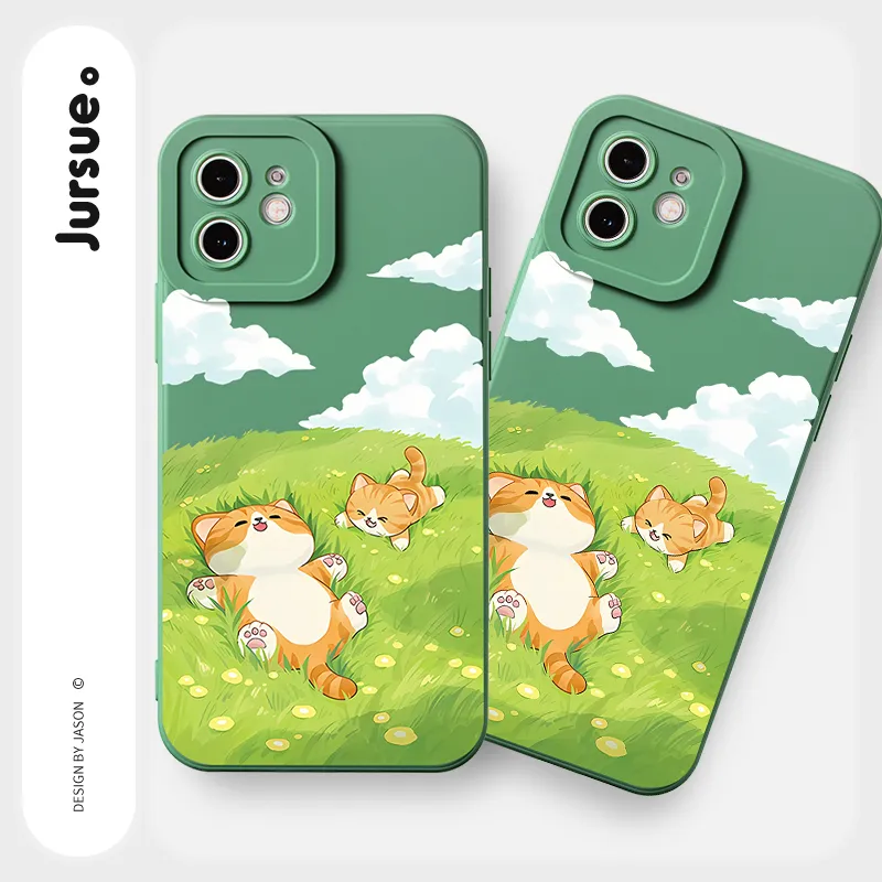 Ảnh Ốp điện thoại JURSUE Y3313 họa tiết mèo thích hợp cho iPhone 16 15 14 13 12 11 Pro Max SE 2020 X XR XS ip 8 7 Plus 1