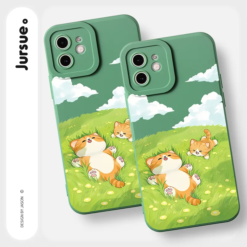 Ảnh Ốp điện thoại JURSUE Y3313 họa tiết mèo thích hợp cho iPhone 16 15 14 13 12 11 Pro Max SE 2020 X XR XS ip 8 7 Plus 2