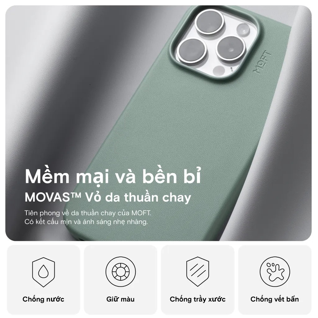 Ảnh Ốp điện thoại MOFT Snap MOVASTM Dành Cho iPhone 14 15 Series - Tương Thích Từ Tính 1