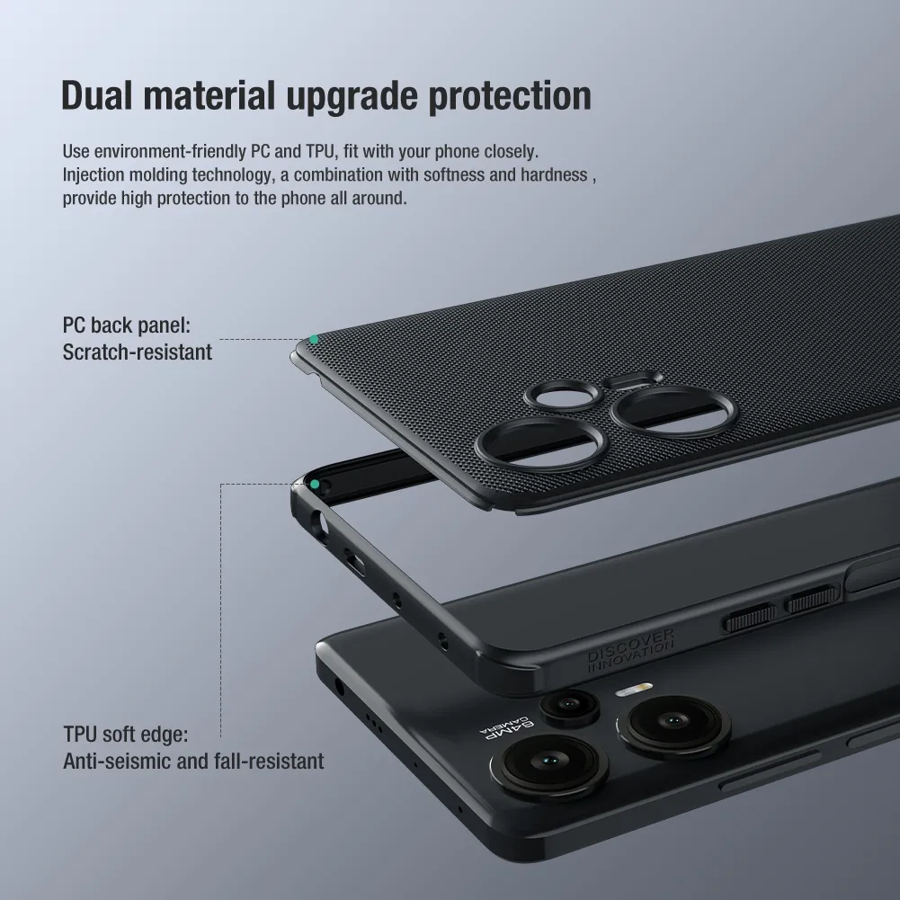 Ảnh Ốp điện thoại 
NILLKIN bằng PC cứng siêu mỏng chống sốc chống dấu vân tay cho Redmi Note 12 Turbo 2