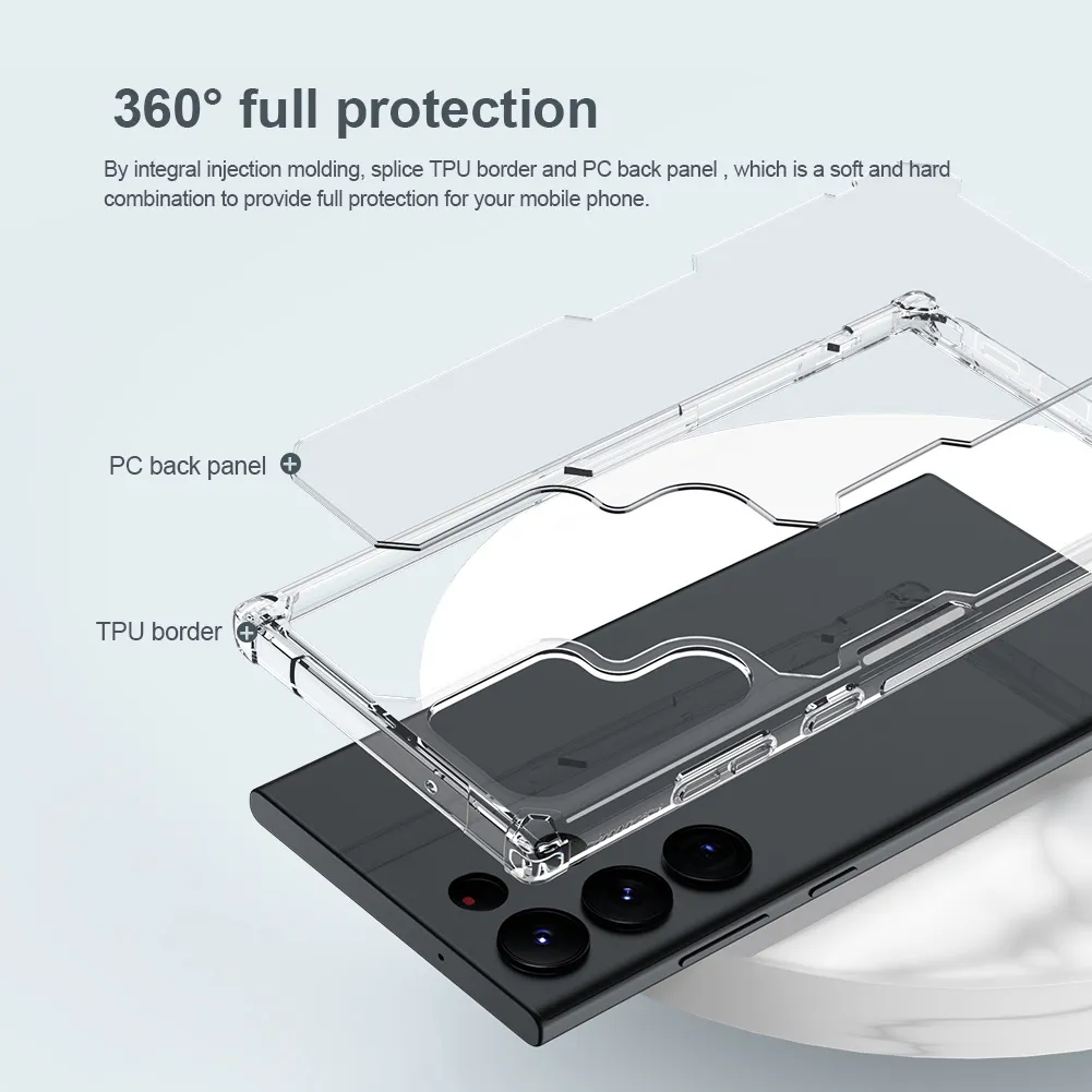 Ảnh Ốp Điện Thoại Nillkin Bằng TPU Mềm Trong Suốt Siêu Mỏng Có Túi Khí Chống Sốc Cho Samsung S24 Ultra S24 + S24 4