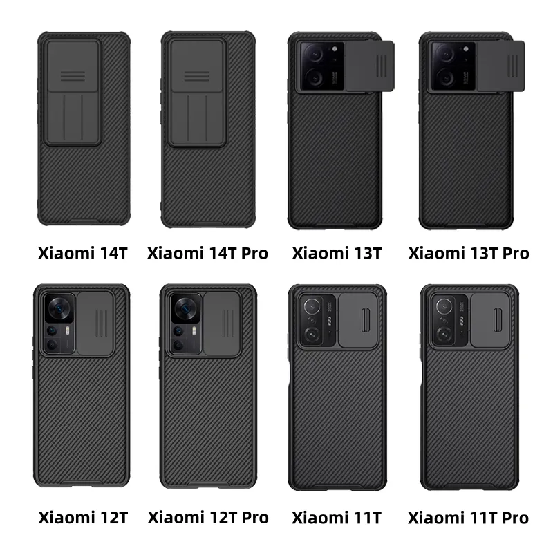 Ảnh Ốp điện thoại Nillkin Luxury CamShield Xiaomi 14T Pro 13T Pro 12T Pro 11T Pro 12S 11 Lite 12X Ốp điện thoại trượt máy ảnh Ốp điện thoại chống sốc mờ 2