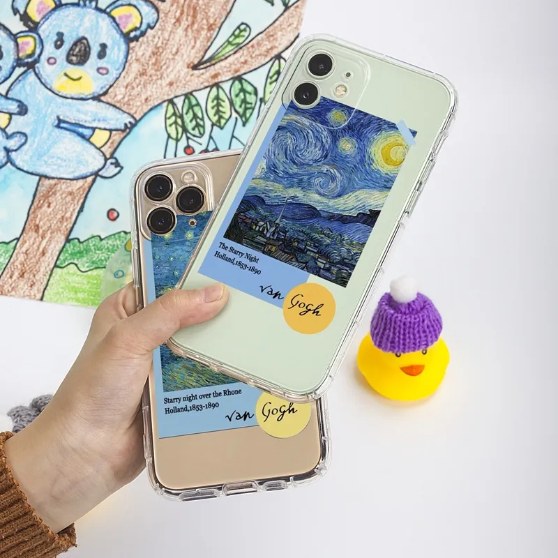 Ảnh Ốp điện thoại Suntaiho bằng TPU in tranh trời sao của Van Gogh thích hợp cho IPhone 1 4