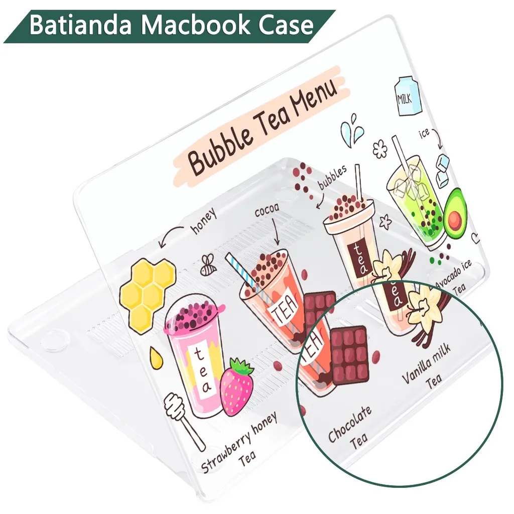 Ảnh Ốp laptop Batianda thích hợp cho MacBook Pro 13 14 16 M4 M3 M2 M1 Air 13.6 15" A2941 A3113 A3114 A2681 A2338 Air13 M1 A2337 A2179 A1932 Air11 12 13 A1466 A1369 1
