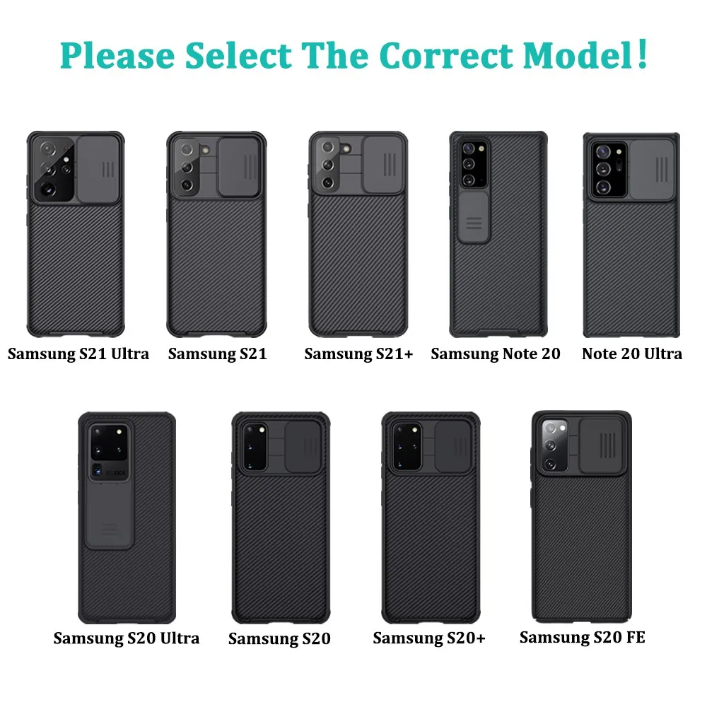 Ảnh Ốp Lưng CamShield Sang Trọng Nillkin Cho Samsung S25 Ultra S24 Ultra S23 Ultra S22 S21 S20 FE Note 20 Ultra A54 A52S A52 A25 A71 A56 Thanh Trượt Bảo Vệ Camera 2