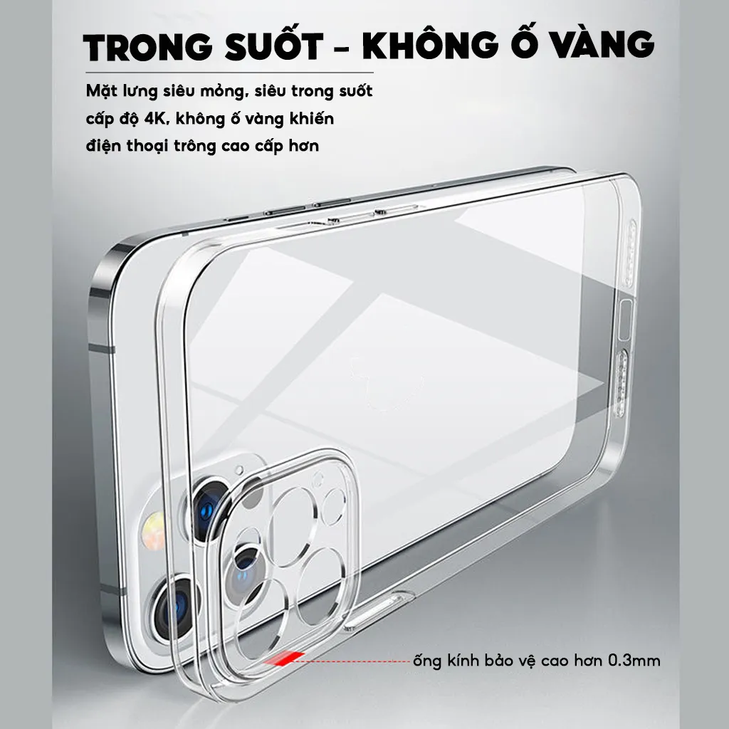 Ảnh Ốp Lưng CHÍNH HÃNG LIKGUS - Màng Bảo Vệ Camera Trong Suốt - Viền Cứng Không Ố Vàng Cho IP 16-15-14 4