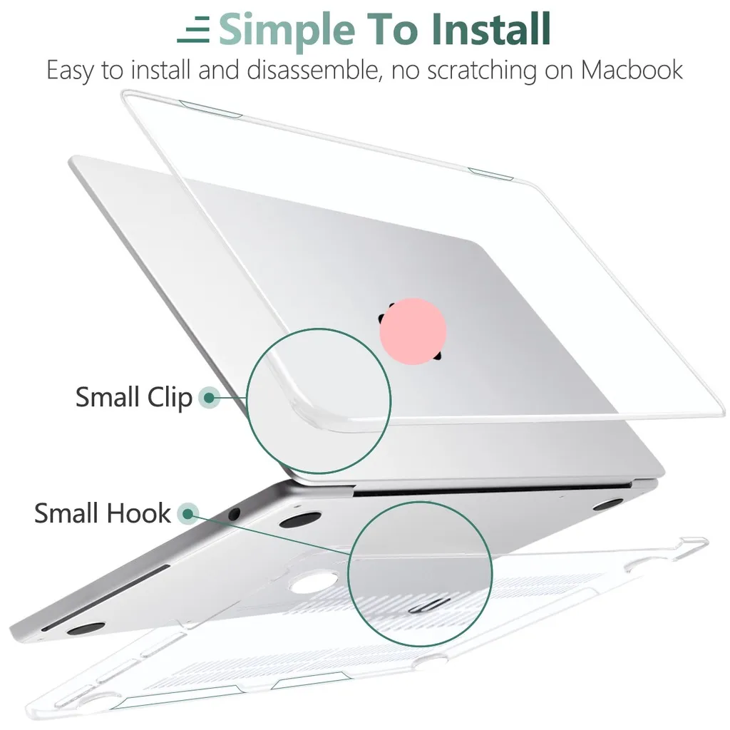 Ảnh Ốp Lưng Cứng Cho MacBook Pro13 14 16 M4 M3 M2 M1 Air13 13.6 15" A2941 A2681 A2338 Air13 A2337 A2179 A1932 A1466 Pro Retina 13.3 A1708 A1706 A1502 A2251 Pha Lê Trong Suốt 4