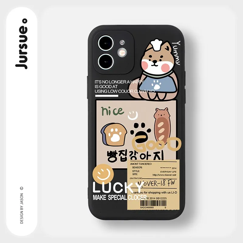 Ảnh Ốp lưng JURSUE chống bẩn hoạt hình dễ thương đẹp cho iPhone 16 15 14 13 12 11 Pro Max SE 2020 X XR XS ip 8 7 Plus kute Y366 2