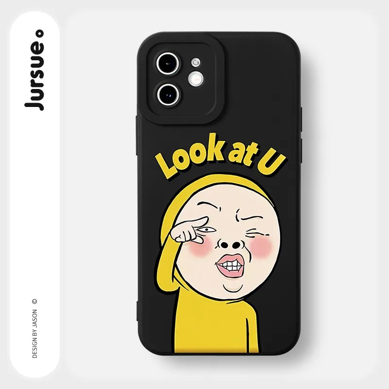 Ảnh Ốp lưng JURSUE mềm chống bẩn hoạt hình độc lạ Cho iPhone 16 15 14 13 12 11 Pro Max SE 2020 X XR XS ip 8 7 Plus Y2337 1